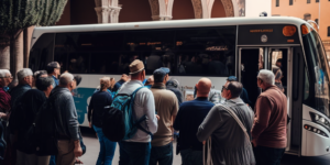 group-of-tourists-getting-off-the-tour-bus